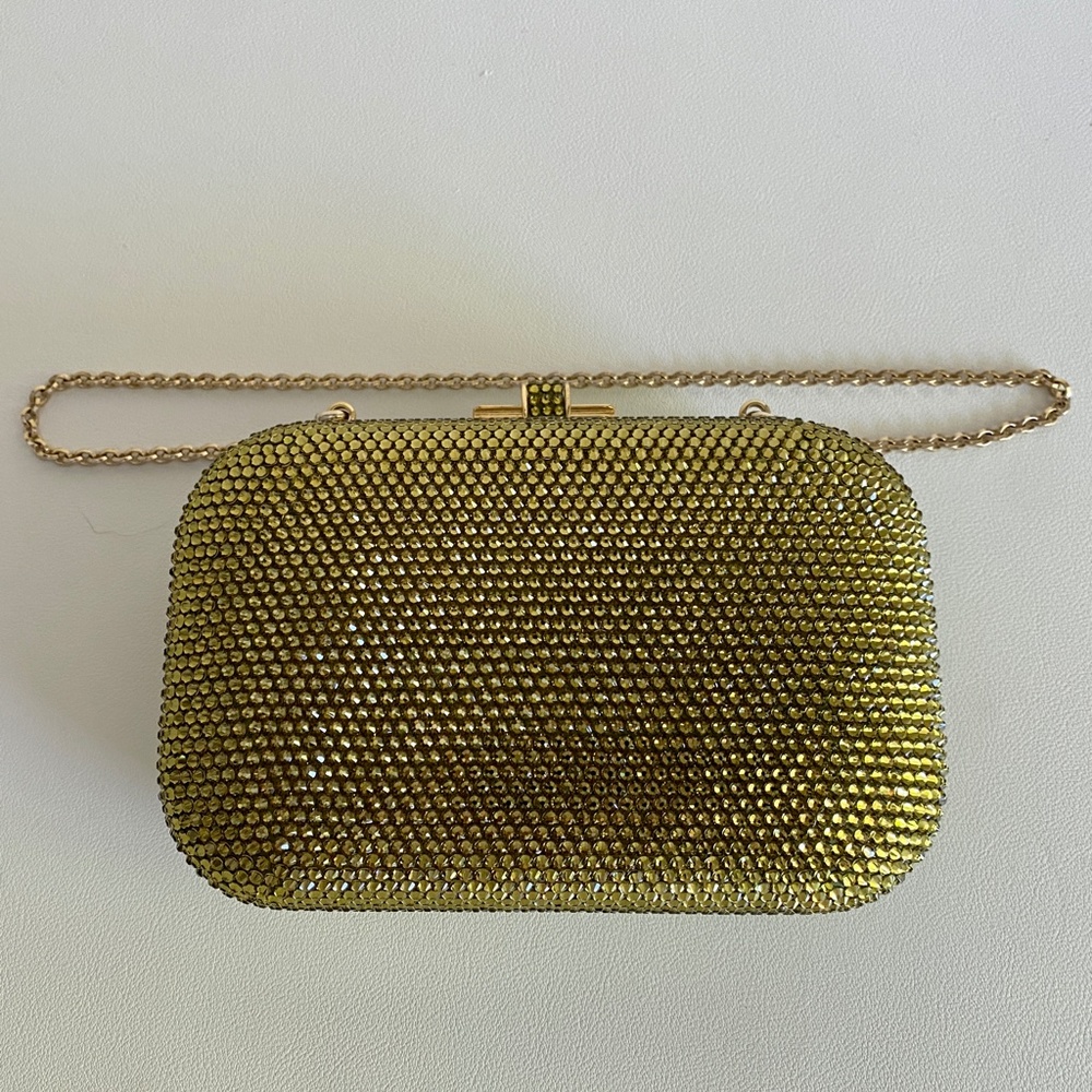 Judith Leiber Moss Green Couture Crystal Slide-Lock Bag NEW - Picture 13 of 16